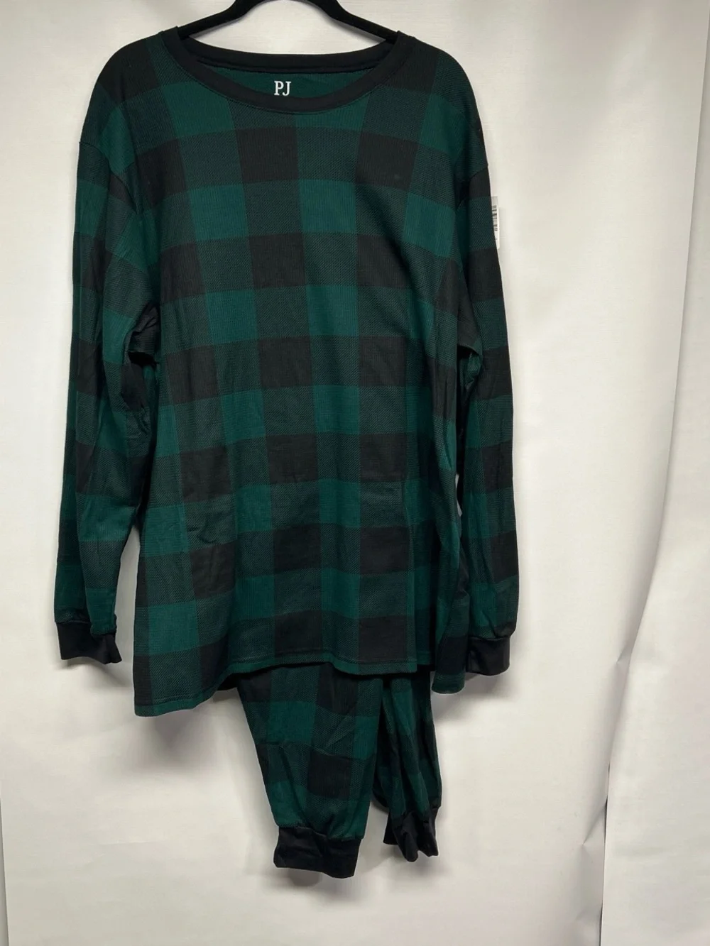 Green & Black Buffalo Plaid Men’s Pajamas Set